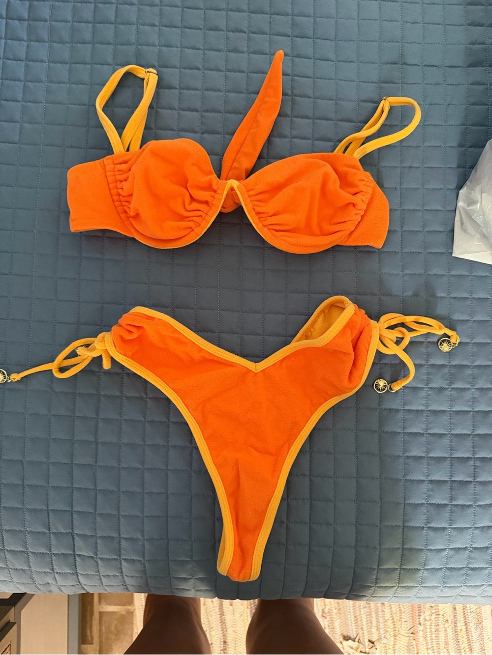 Vibrant Orange Two-Piece Bikini Set